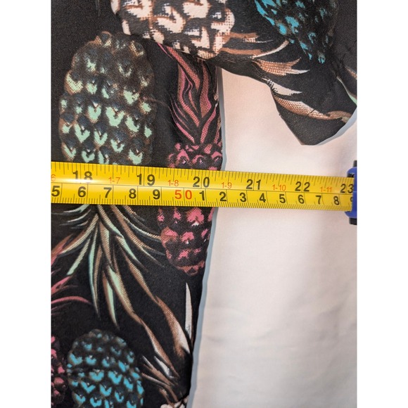 Ingear Fashions Mens Pineapple Print Button Down Shirt Black KOHS31 Large - Picture 5 of 8